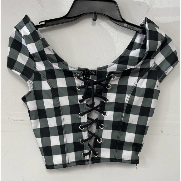 Current Mood Tops - Dolls Kill Current Mood Lace up crop top size small new with tags